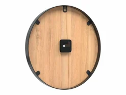 Hot Reloj de pared de hierro y madera de ingeniería marrón Ø39 cm ES318995 Reloj De Pared