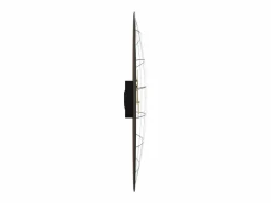 Reloj de pared de madera de ingeniería y negro Ø50 cm ES702449