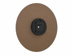 Reloj de pared de madera de ingeniería y negro Ø30 cm ES521293