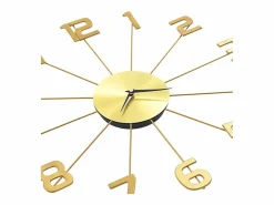 Clearance Reloj de pared de metal 50 cm ES759351 Dorado