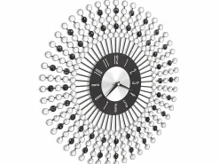 Reloj de pared de metal 43 cm ES775590 Negro