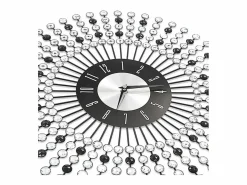 Reloj de pared de metal 43 cm ES775590 Negro