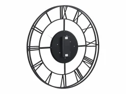 INSIDEART Reloj de pared industrial - D. 80 cm - metal - Negro y dorado - KARIAL