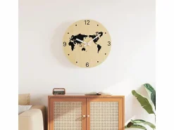 Outlet vidaxl Reloj de pared Monet negro/amarillo Ø30 cm Color natural claro