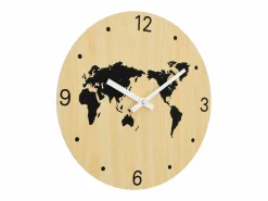Outlet vidaxl Reloj de pared Monet negro/amarillo Ø30 cm Color natural claro