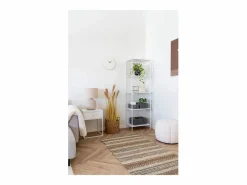 House Nordic Reloj de pared orgánico de Viena, cemento blanquecino, 28 x 33 cm