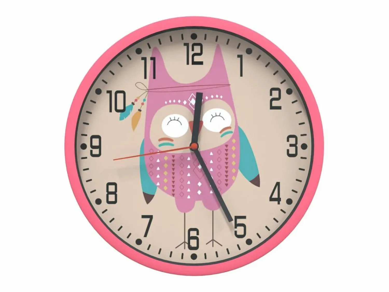 Reloj de pared poliestireno y cristal Ø25,5 cm ES800693
