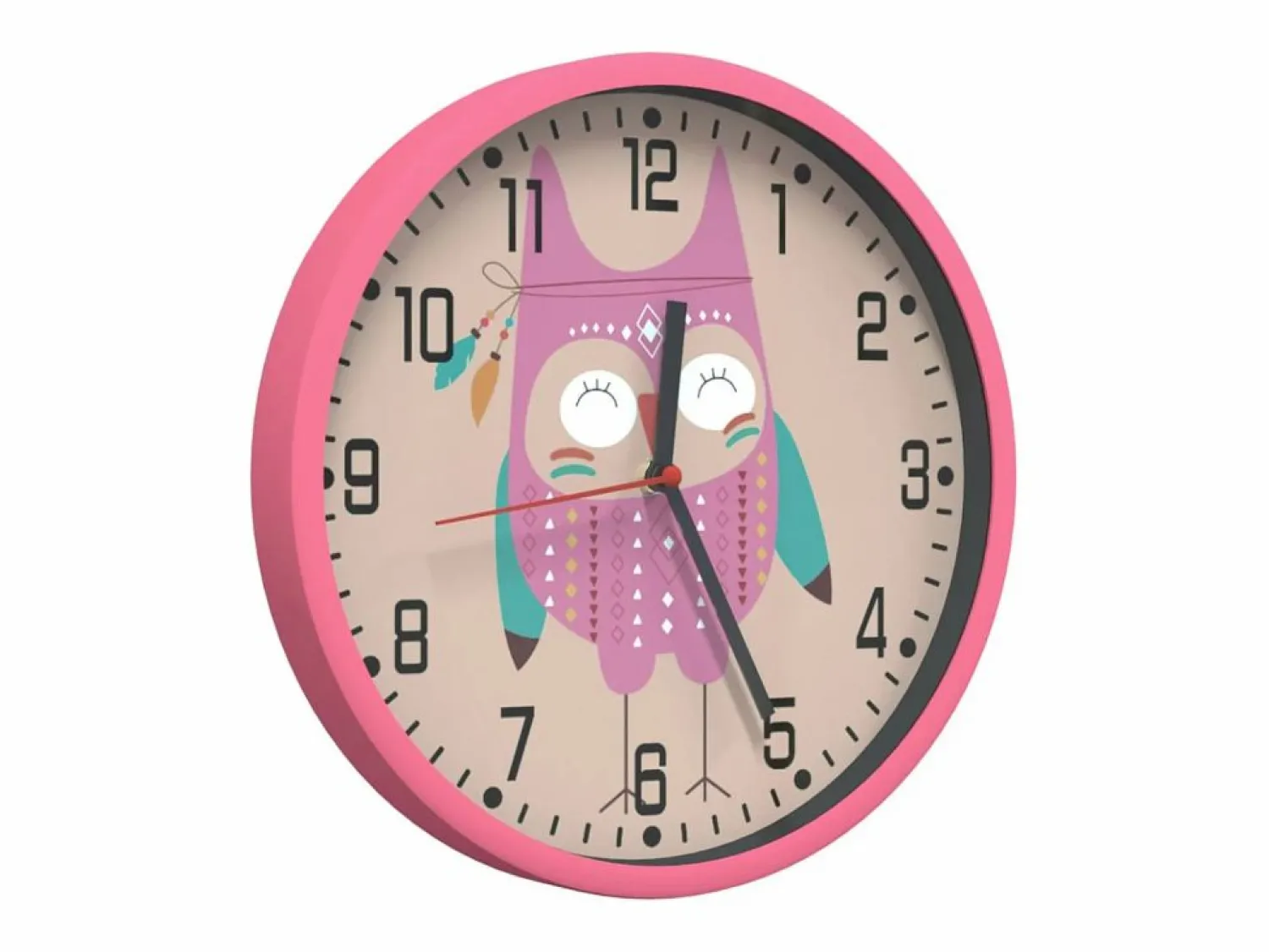 Reloj de pared poliestireno y cristal Ø25,5 cm ES800693
