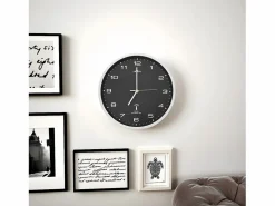 Reloj de pared radiocontrol movimiento de cuarzo 31 cm ES387368 Negro