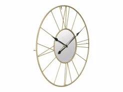 Discount Reloj de pared redondo de metal 80 cm con espejo Stick Reloj De Pared