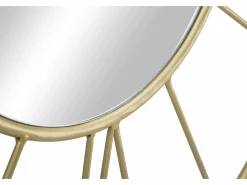Discount Reloj de pared redondo de metal 80 cm con espejo Stick Reloj De Pared