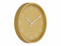 ebuy24 Reloj de pared Rosolini ocre con movimiento silencioso, Ø 30 cm