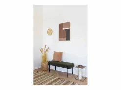 ebuy24 Reloj de pared Rosolini ocre con movimiento silencioso, Ø 30 cm