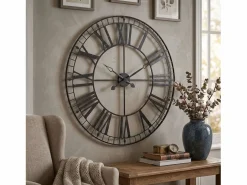 Clearance Atmosphera Reloj de Pared Tibor, , 88 cm, para Salón y Comedor, Diseño Moderno Negro