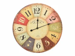Outlet Reloj de pared vintage colorido 60 cm ES169708 Multicolor