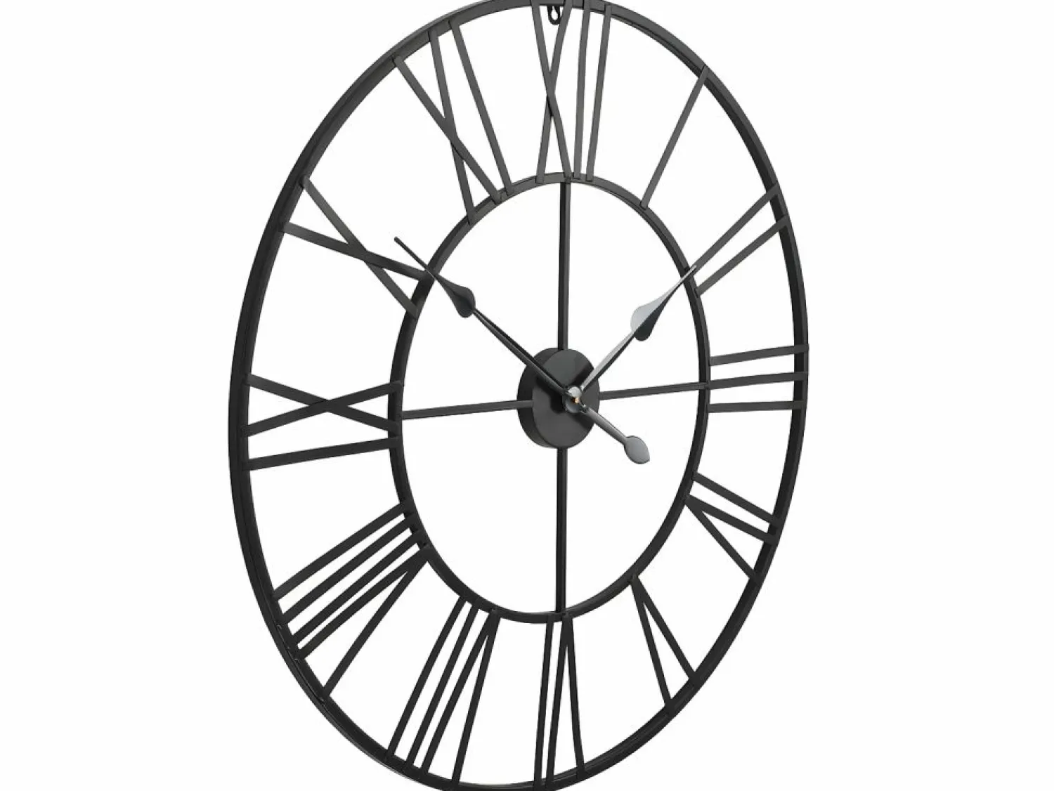 Reloj de pared vintage movimiento cuarzo metal 80 cm XXL ES400434