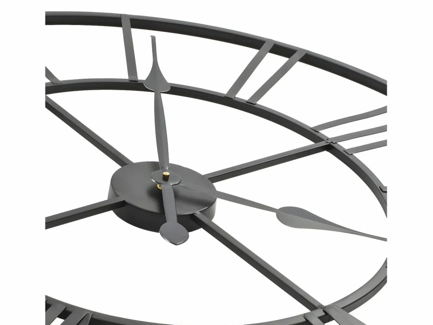 Reloj de pared vintage movimiento cuarzo metal 80 cm XXL ES400434