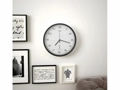 Reloj radiocontrol de pared cuarzo y negro 31 cm ES593131