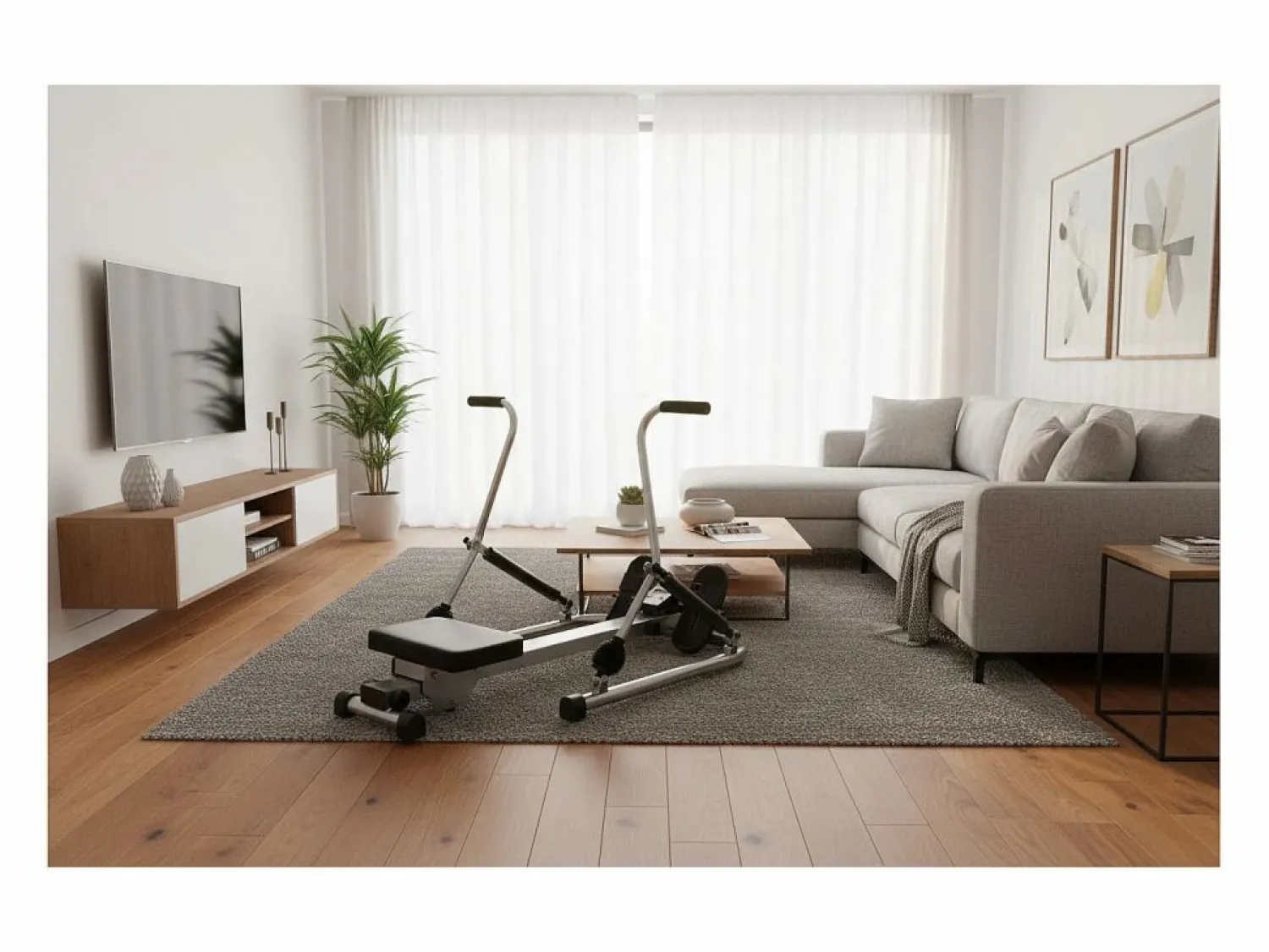 Remo de ejercicio escandinavo - O'fitness - Contador 5 funciones - Acero