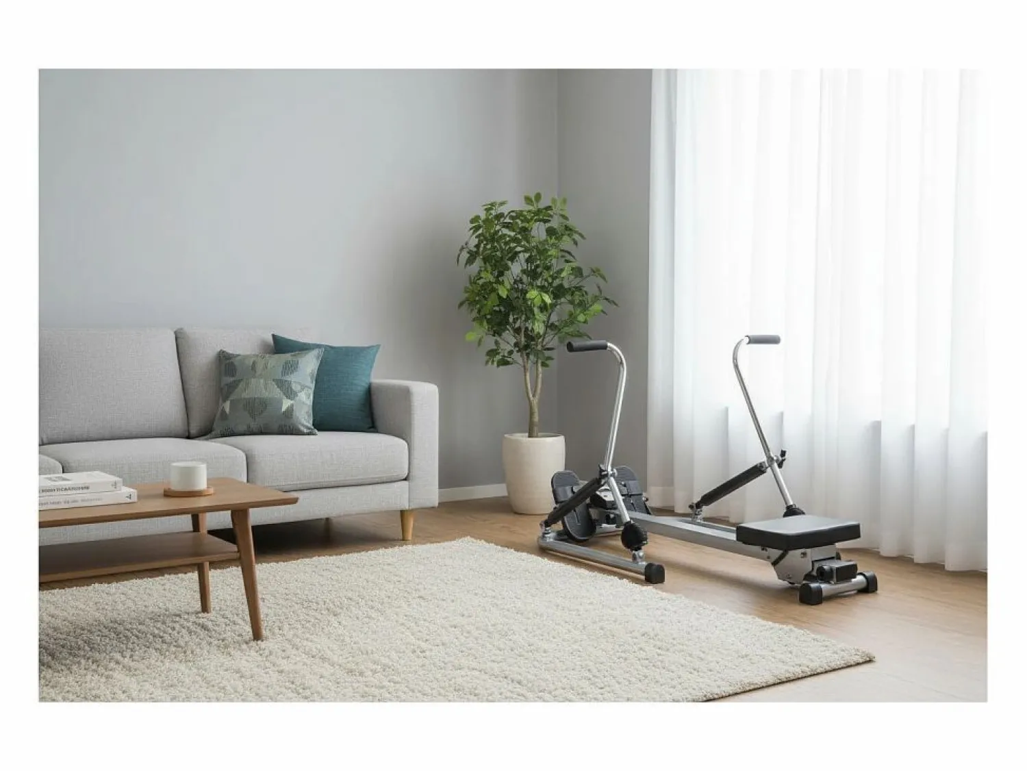 Remo de ejercicio escandinavo - O'fitness - Contador 5 funciones - Acero