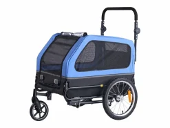 Remolque bicicleta SucceBuy para Perro, Carga 40 kg, Cochecito de Animales de Compañía 2 en 1, Marco Plegable Fácil con Rueda a Liberación Rápida