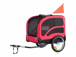 Sale Remolque bicicleta SucceBuy para Perro, Carga 45 kg, Porta Animales de Compañía de Bicicletas, Marco Plegable Fácil con Rueda a Liberación Rápida, Reflector Rojo