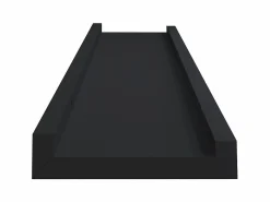 New Repisa para marcos de fotos 2 uds MDF 60x9x3 cm ES978725 Negro