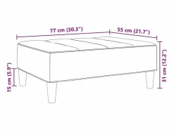 Discount Reposapiés 77x55x31 cm terciopelo Amarillo