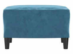 Sale Reposapiés 60x50x41 cm Terciopelo Azul