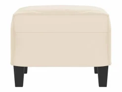 New Reposapiés 60x50x41 cm Tejido microfibra Beige