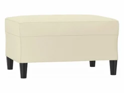 Sale Reposapiés color 70x55x41 cm Piel sintética Crema