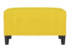Best Reposapiés de tela claro 70x55x41 cm ES26242 Amarillo