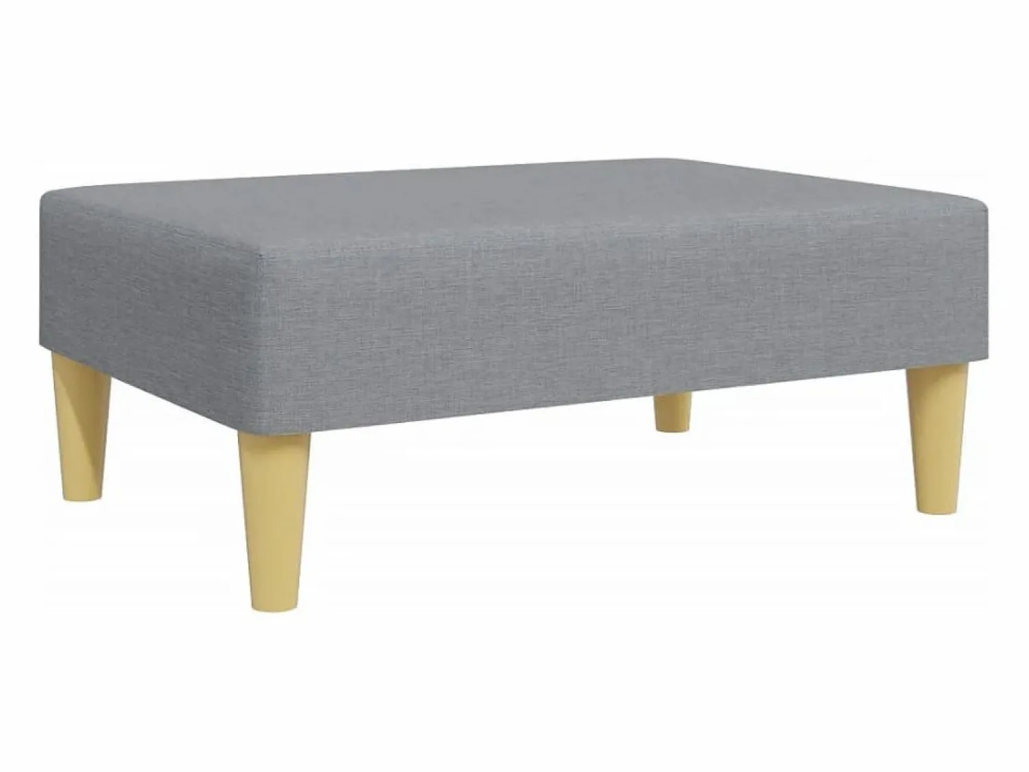 Outlet Reposapiés de tela claro 77x55x31 cm Gris