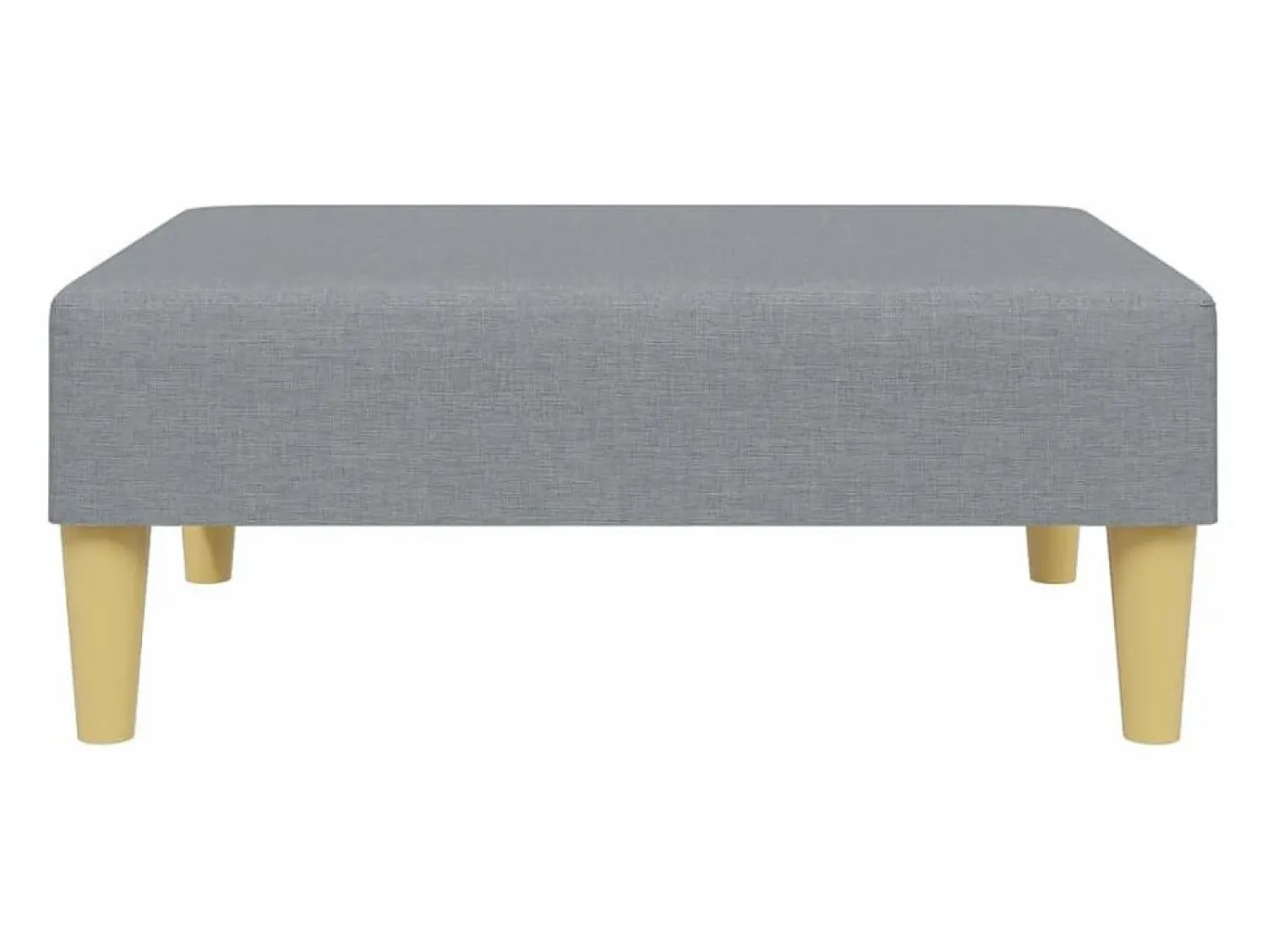 Outlet Reposapiés de tela claro 77x55x31 cm Gris