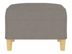Hot Reposapiés de tela gris taupe 70x55x41 cm Reposapiés