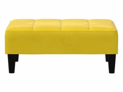 New Reposapiés de terciopelo 77x55x31 cm ES887116 Amarillo
