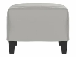 Online Reposapiés Claro 60x50x41 cm Tejido Microfibra Gris
