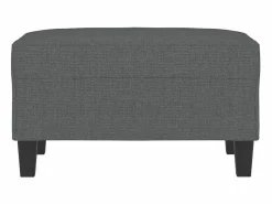 Outlet Reposapiés oscuro 70x55x41 cm Tela Gris