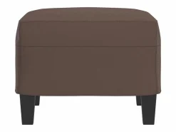 Sale Reposapiés marrón 60x50x41 cm Piel sintética Marru00f3n