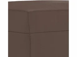 Sale Reposapiés marrón 60x50x41 cm Piel sintética Marru00f3n