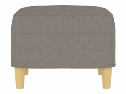 Reposapiés Taupe 60x50x41 cm Tela