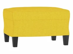 Outlet Reposapiés Tela Claro 60x50x41 cm Amarillo