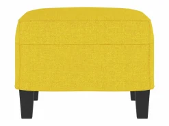Outlet Reposapiés Tela Claro 60x50x41 cm Amarillo