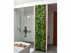Vente-unique Revestimiento mural de vegetal sintético IKAZ - Pack de 1m² - Verde