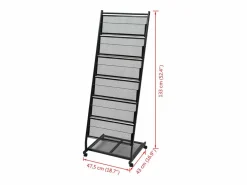 Hot vidaxl Revistero 47,5x43x133 cm A4 Negro