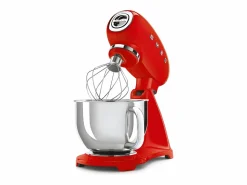 Smeg Robot de repostería SMF03RDEU 4,8L 800W con 10 velocidades y accesorios de acero inoxidable