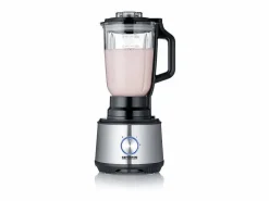 Severin Robot multifuncional KM3892 1200W inox/negro con licuadora 1,5L, 3 discos 2-en-1, molinillo de especias y gancho amasador
