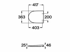 ROCA Tapa y asiento de Supralit® compacto ONA