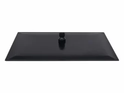 Helloshop26 Rociador de ducha de lluvia cabezal de ducha accesorio de baño acero inoxidable 40 x 30 cm rectangular negro 02_0002083
