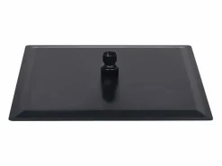 New Helloshop26 Rociador de ducha de lluvia cabezal de ducha accesorio de baño acero inoxidable 25 x 25 cm cuadrado negro 02_0002078 Gris